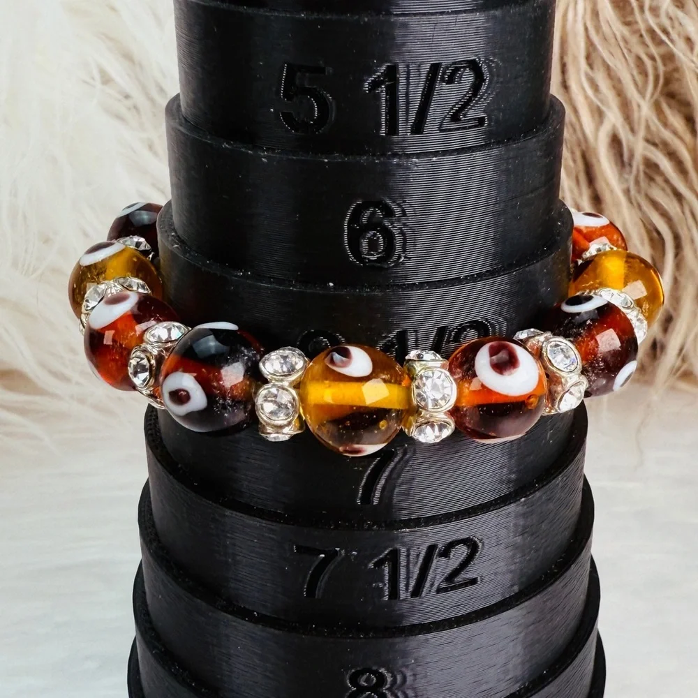 Earthtones Multicolor Beaded Stretch Bracelet